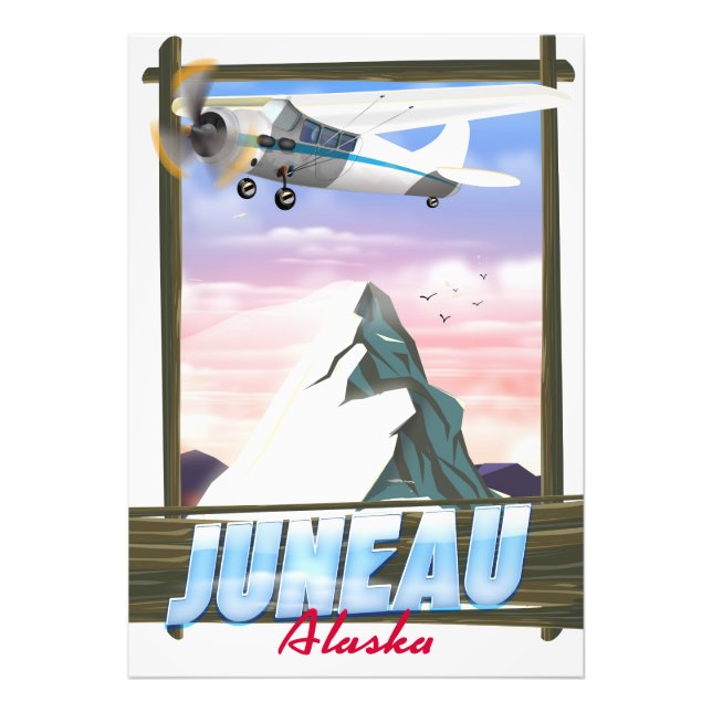 Foto Póster de viaje de Juneau Alaska (Frente)
