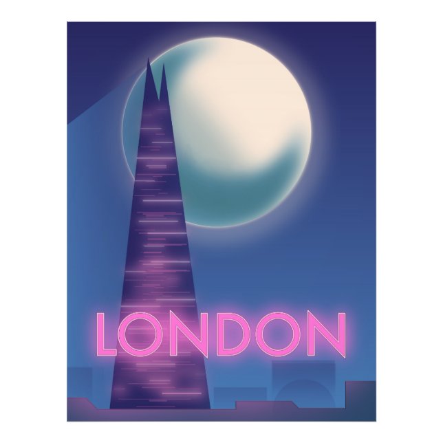 Foto Póster de viaje de Londres Neon (Frente)