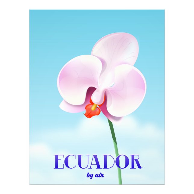 Foto Póster de viaje de orquídea de Ecuador (Frente)