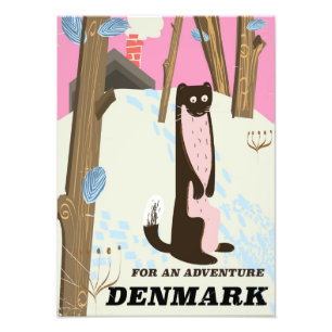 Foto Póster de viaje de paisaje de dibujos animados vin
