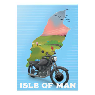 Foto Póster de viaje en moto de la Isla de Man