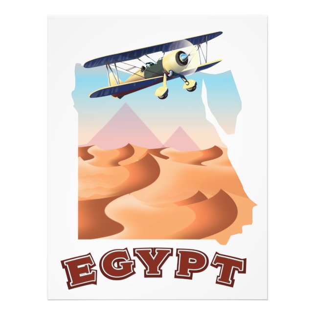 Foto Póster de viaje Mapa de Egipto vintage (Frente)