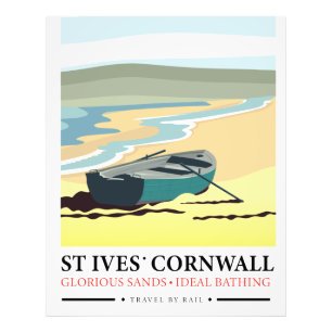 Foto Póster de viaje náutico de St Ives Cornwall.