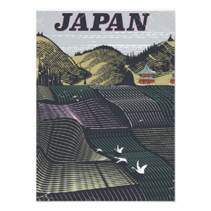 Foto Poster de viaje paisajista de Japón