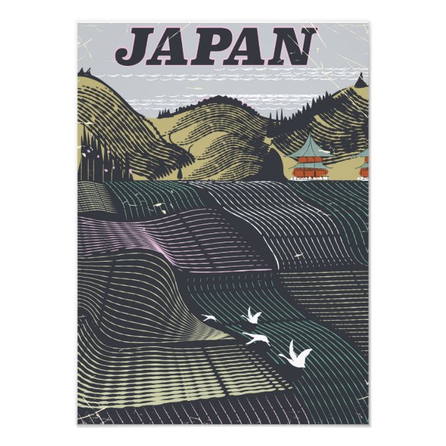 Foto Poster de viaje paisajista de Japón (Frente)