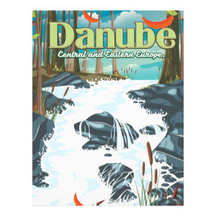 Foto Póster de viaje por el río europeo Danubio