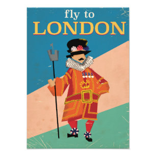 Foto Poster de viaje vintage de Londres, Inglaterra