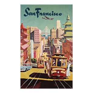Foto Póster de viaje vintage del tranvía de San Francis