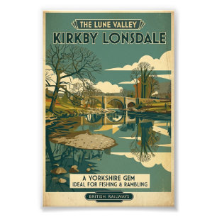 Foto Póster de viaje vintage del valle de Lune en Kirkb