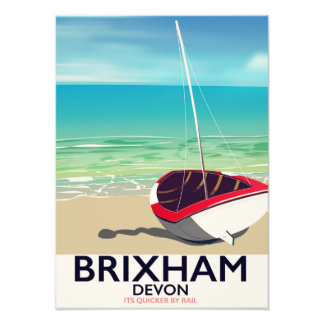 Foto Poster de viajes de la época de la playa de Brixha