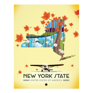 Foto Poster de Viajes de New York State Vintage
