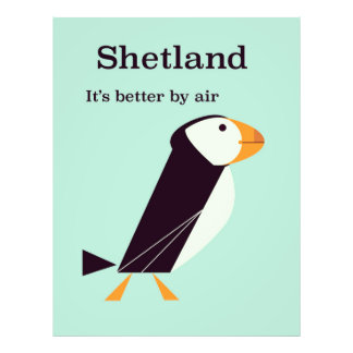 Foto Poster de viajes de Shetland Puffin Vintage