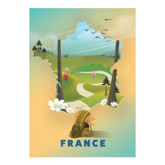 Foto Poster de viajes de vintage de Francia