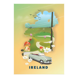 Foto Poster de viajes de vintage de Irlanda