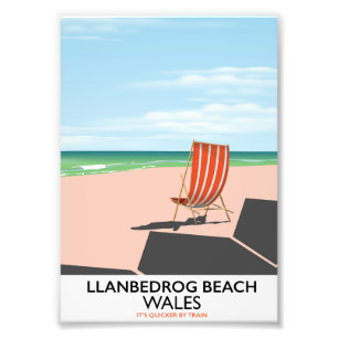 Foto Póster de viajes en la playa de Llansmg Beach Wale