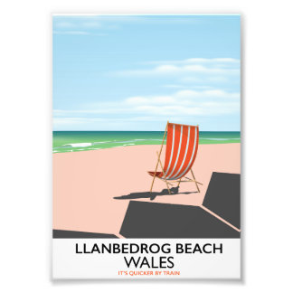 Foto Póster de viajes en la playa de Llansmg Beach Wale
