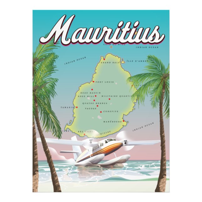 Foto Poster de viajes mauriciano (Frente)
