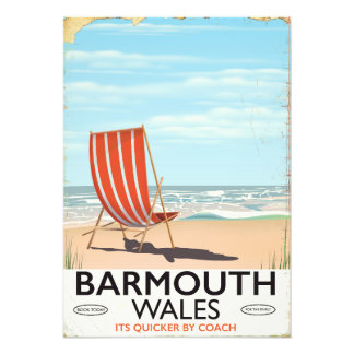 Foto Poster de viajes vintage de Barmouth North Wales