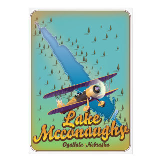 Foto poster de viajes vintage de mcconaughy lake.