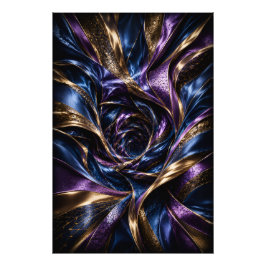 Foto Póster de vórtice abstracto 3D de lujo Violeta Med