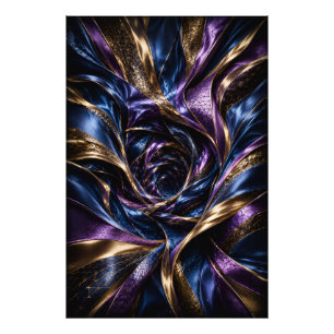 Foto Póster de vórtice abstracto 3D de lujo Violeta Med