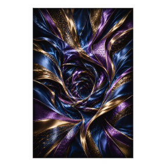 Foto Póster de vórtice abstracto 3D de lujo Violeta Med