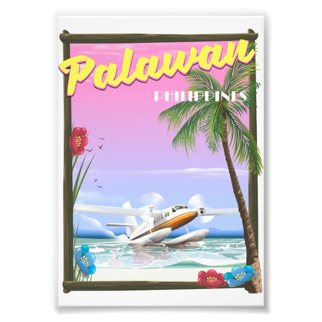 Foto Póster de vuelo a Palawan Filipinas (Frente)