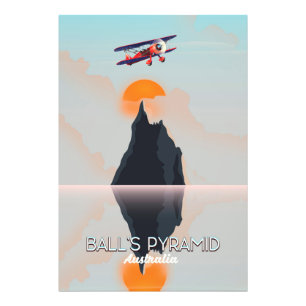 Foto Poster de vuelo vintage de Balls Pyramid Australia