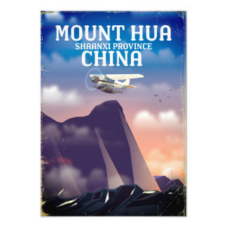 Foto Poster de vuelo vintage de Mount Hua China