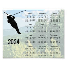 Poster del calendario Zipline Adventure 2024