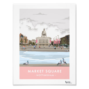 Foto Poster del Centro Retro Moderno de Nottingham City