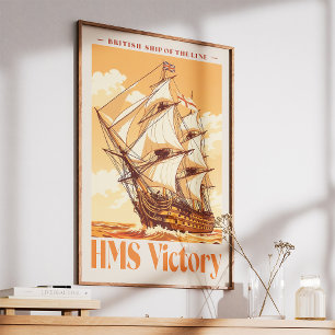 Foto Póster del HMS Victory Iconico barco de línea brit