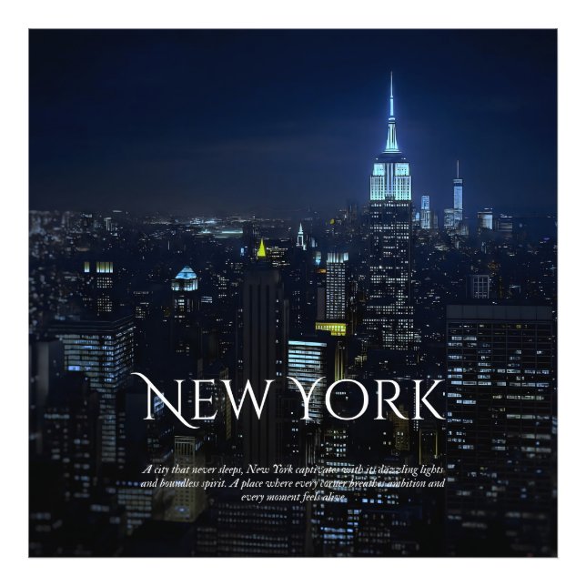 Foto Poster del Skyline de Nueva York - Moderno Wall Ar (Frente)