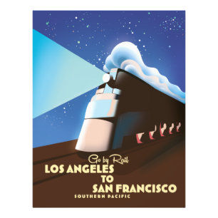 Foto Poster del tren de Los Ángeles a San Francisco