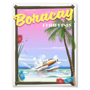 Foto Poster del viaje de la playa de Boracay Filipinas
