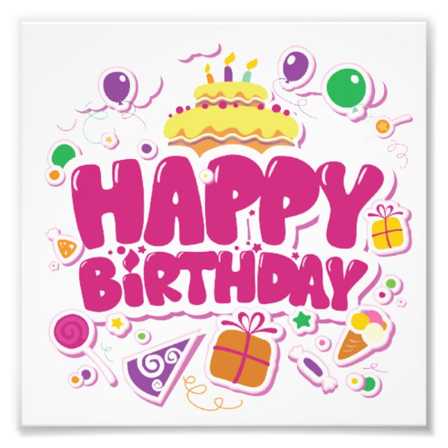 Foto Poster Feliz Cumpleaños (Frente)