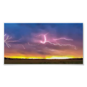 Foto Póster fotográfico de relámpagos Arte de pared