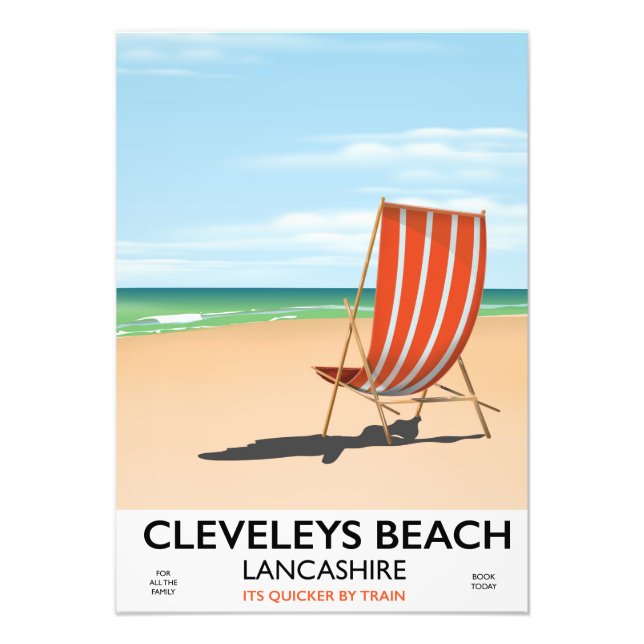 Foto Poster marítimo de Cleveleys Beach Lancashire (Frente)