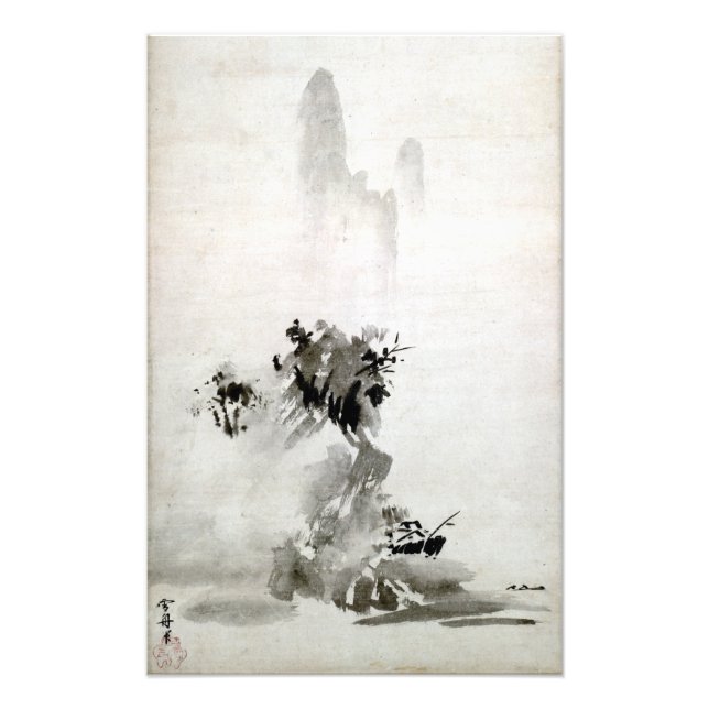 Foto Poster paisajista Sesshu Toyo Haboku-Sansui (Frente)