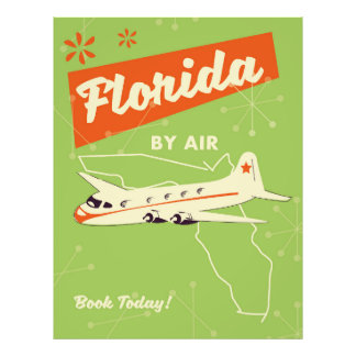 Foto Poster retro del estado de Florida.