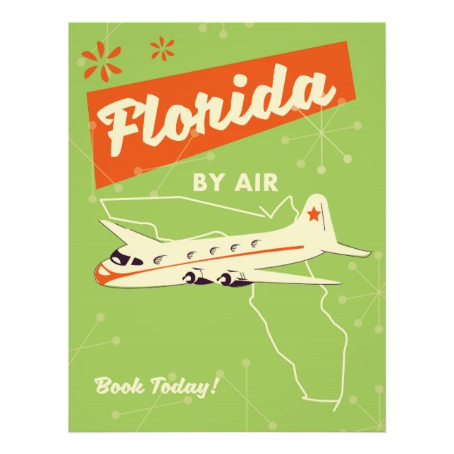 Foto Poster retro del estado de Florida. (Frente)