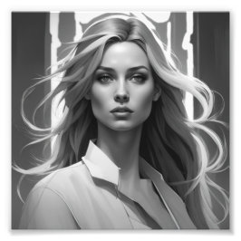 Foto Poster satinado con un retrato de una mujer
