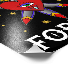 Foto Poster tatuaje neo tradicional love is forever