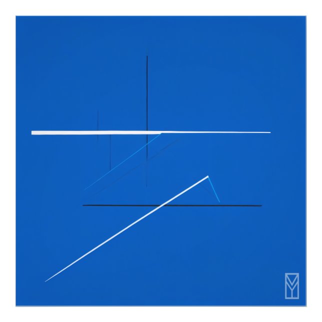 Foto Pôster Tela Azul Global: Arte de Kandinsky (Frente)