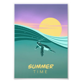 Foto Poster tortue océan Summer Time