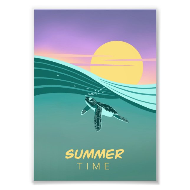 Foto Poster tortue océan Summer Time (Frente)