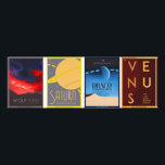 Foto Posters espaciales Art Deco<br><div class="desc">Visite Venus,  Saturn,  Wolf 1061b y Draco con la Flota Estrella de Orión en estos afiches de viaje de estilo Art Deco Sci-fi</div>