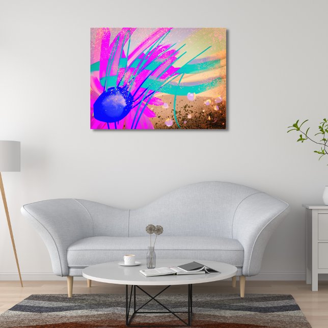 Foto Prado al atardecer - Abstracto (Living room decorated with fantabuloustef artwork Meadow at sunset.)