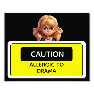Foto Precaución Alérgico al Drama