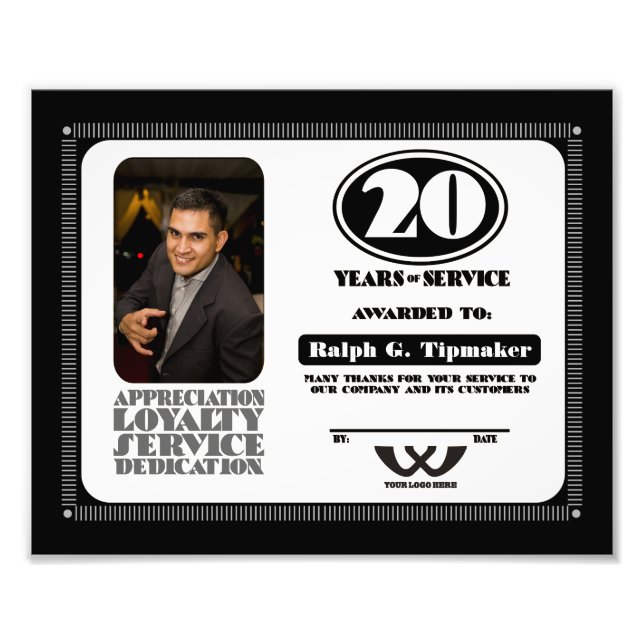 Foto Premio al servicio de 20 años de Retro (Frente)